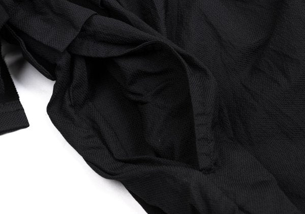 ISSEY MIYAKE 19SS High Neck Short Sleeve Dress Black Size 2