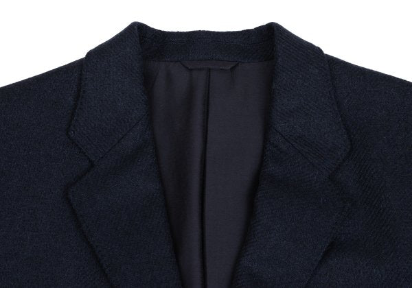 Papas Lanificio di Pray Wool Flap Blazer Navy Size 50L