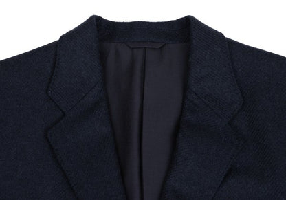 Papas Lanificio di Pray Wool Flap Blazer Navy Size 50L