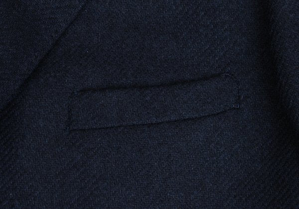 Papas Lanificio di Pray Wool Flap Blazer Navy Size 50L