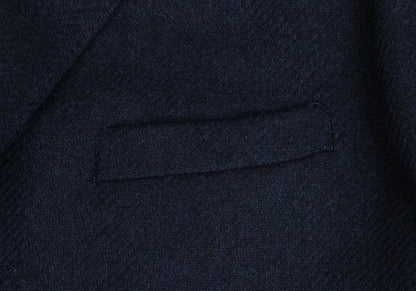 Papas Lanificio di Pray Wool Flap Blazer Navy Size 50L