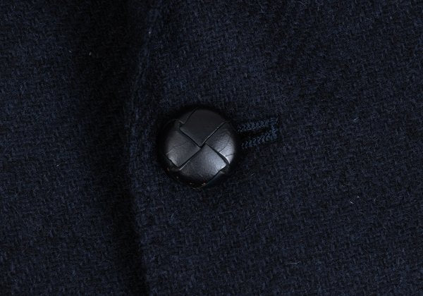 Papas Lanificio di Pray Wool Flap Blazer Navy Size 50L