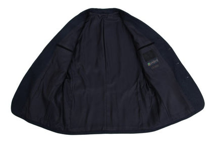 Papas Lanificio di Pray Wool Flap Blazer Navy Size 50L