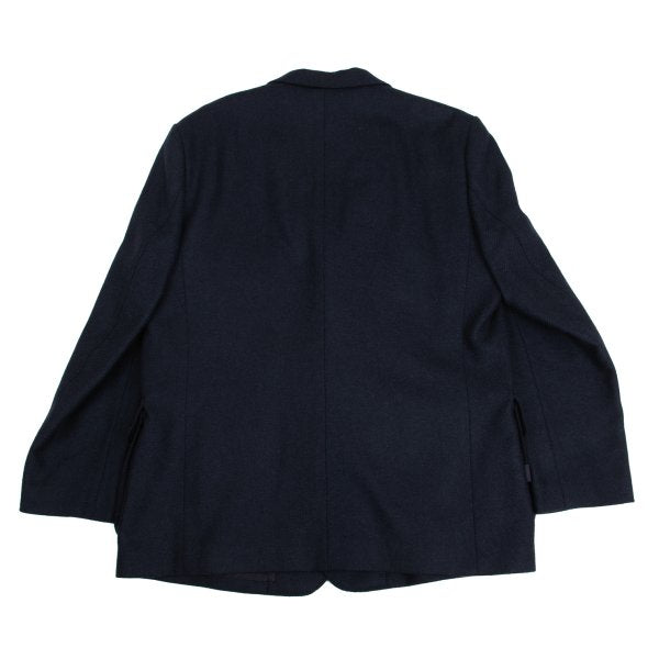 Papas Lanificio di Pray Wool Flap Blazer Navy Size 50L