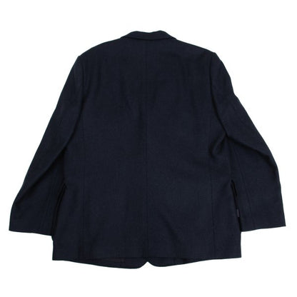 Papas Lanificio di Pray Wool Flap Blazer Navy Size 50L
