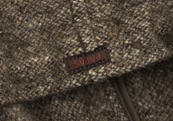 Papas Wool Hooded Duffle Coat Mocha Size 50L