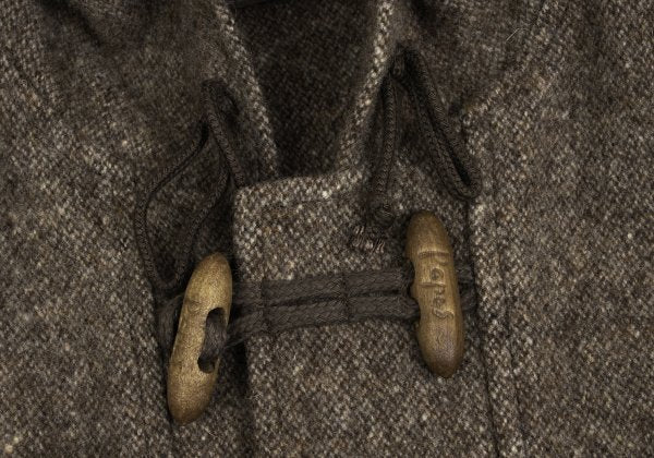 Papas Wool Hooded Duffle Coat Mocha Size 50L