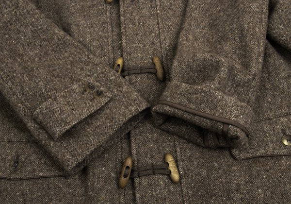 Papas Wool Hooded Duffle Coat Mocha Size 50L