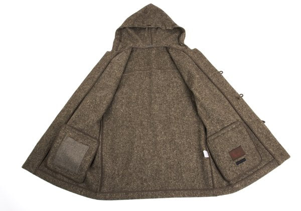 Papas Wool Hooded Duffle Coat Mocha Size 50L
