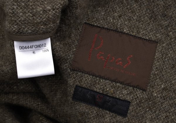 Papas Wool Hooded Duffle Coat Mocha Size 50L