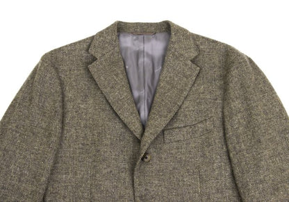 Papas Bottoli Wool Patch Pocket Tailored Blazer Brown Size L