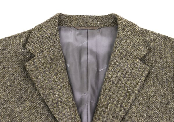 Papas Bottoli Wool Patch Pocket Tailored Blazer Brown Size L