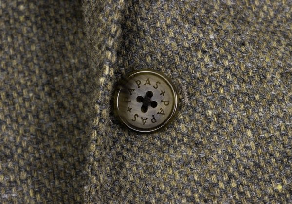 Papas Bottoli Wool Patch Pocket Tailored Blazer Brown Size L