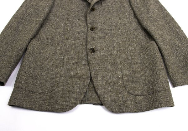 Papas Bottoli Wool Patch Pocket Tailored Blazer Brown Size L