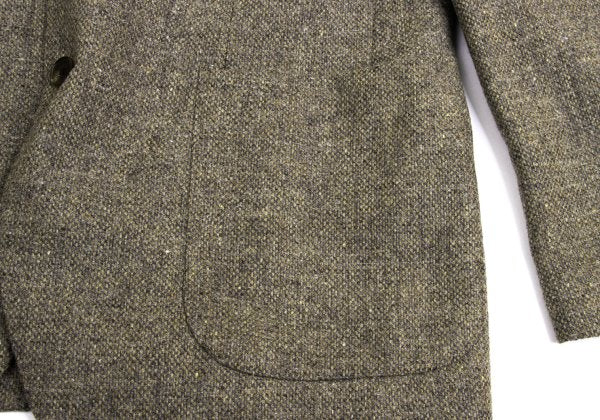Papas Bottoli Wool Patch Pocket Tailored Blazer Brown Size L