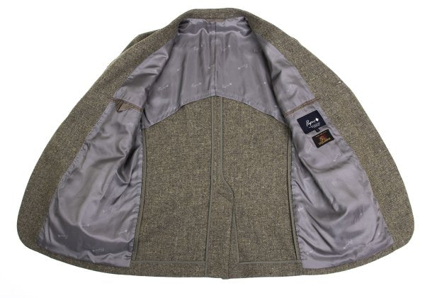 Papas Bottoli Wool Patch Pocket Tailored Blazer Brown Size L