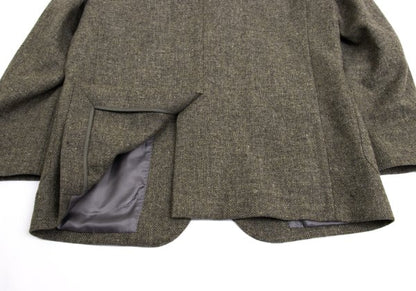 Papas Bottoli Wool Patch Pocket Tailored Blazer Brown Size L