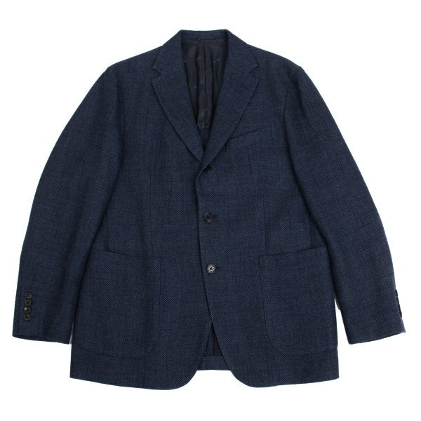 Papas Vitale Barberis Canonico Silk Blend Blazer Navy Size L