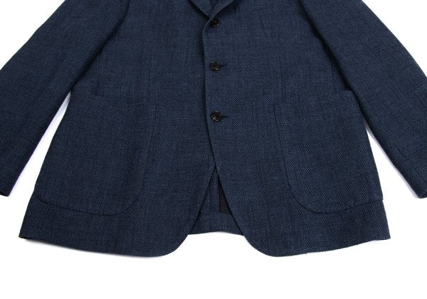 Papas Vitale Barberis Canonico Silk Blend Blazer Navy Size L