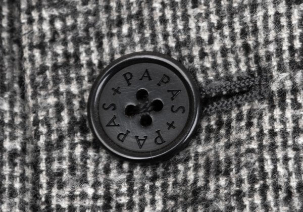 Papas SOLBIATI Wool Blend Flap Pocket Blazer Gray Size L