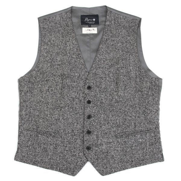 Papas SOLBIATI Wool Blend Gilet Vest Gray Size L