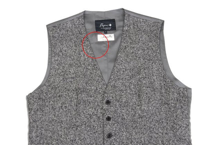 Papas SOLBIATI Wool Blend Gilet Vest Gray Size L