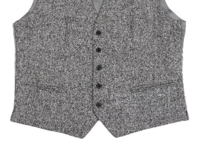 Papas SOLBIATI Wool Blend Gilet Vest Gray Size L