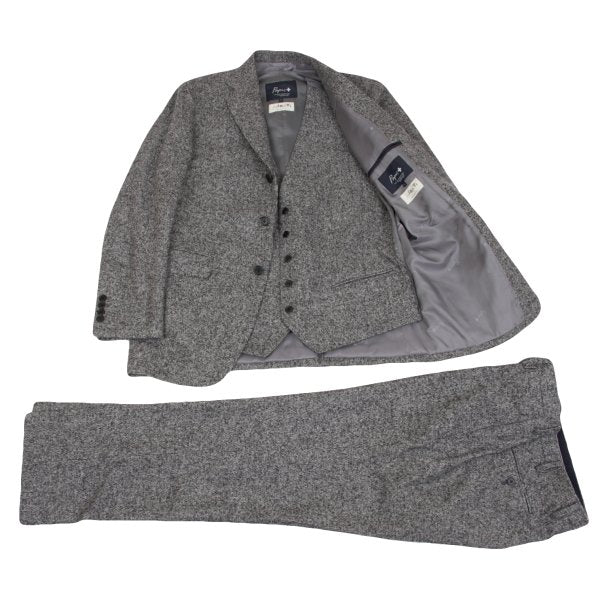 Papas SOLBIATI Wool Blend Three-Piece Suit Gray Size L