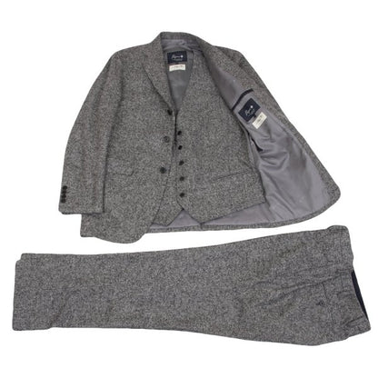 Papas SOLBIATI Wool Blend Three-Piece Suit Gray Size L