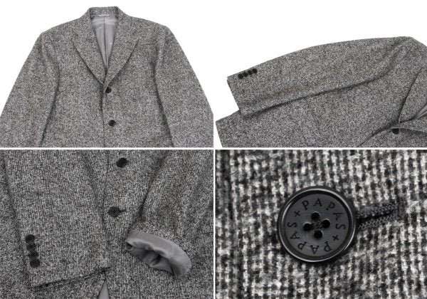 Papas SOLBIATI Wool Blend Three-Piece Suit Gray Size L