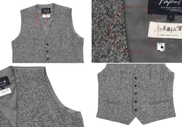 Papas SOLBIATI Wool Blend Three-Piece Suit Gray Size L