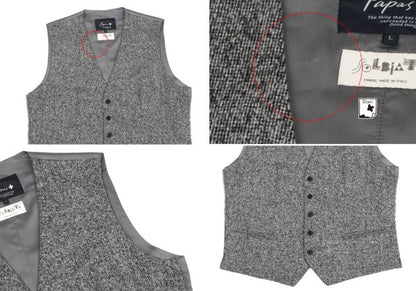 Papas SOLBIATI Wool Blend Three-Piece Suit Gray Size L