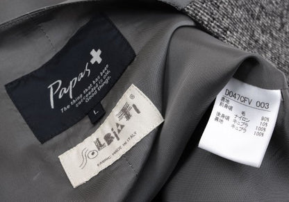 Papas SOLBIATI Wool Blend Three-Piece Suit Gray Size L