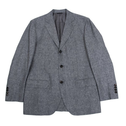 Papas HAVANA Mixed Fabric Blazer White/Navy Size L
