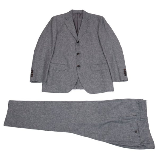 Papas HAVANA Mixed Fabric Linen Silk Suit Blue Size L