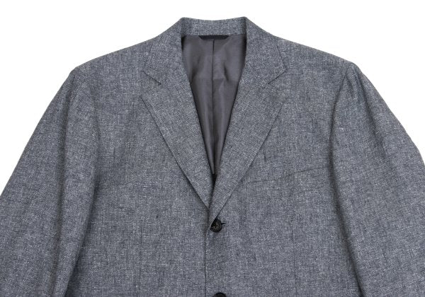 Papas HAVANA Mixed Fabric Linen Silk Suit Blue Size L