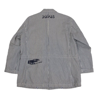Papas VEGAS JEANS Back Logo Coverall Jacket Blue Size 50L