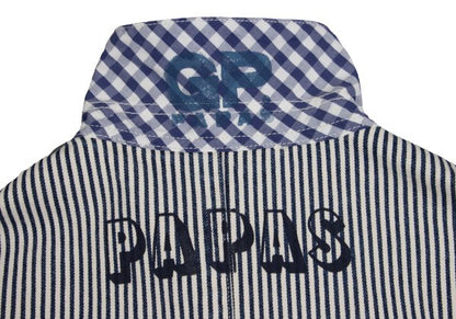 Papas VEGAS JEANS Back Logo Coverall Jacket Blue Size 50L