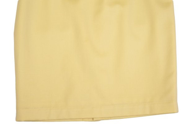 Thierry Mugler Wool A-Line Midi Skirt Yellow Size 63-90
