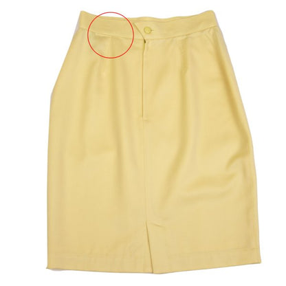 Thierry Mugler Wool A-Line Midi Skirt Yellow Size 63-90