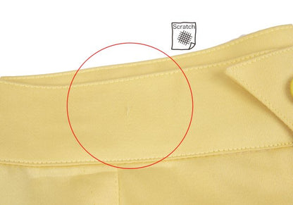Thierry Mugler Wool A-Line Midi Skirt Yellow Size 63-90