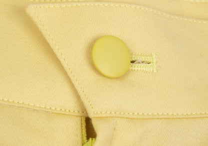 Thierry Mugler Wool A-Line Midi Skirt Yellow Size 63-90