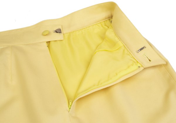 Thierry Mugler Wool A-Line Midi Skirt Yellow Size 63-90
