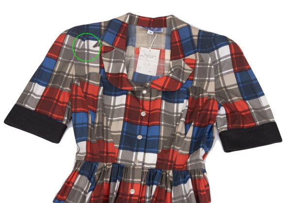Thierry Mugler Cotton Check Print Dress Multi Size 7AR
