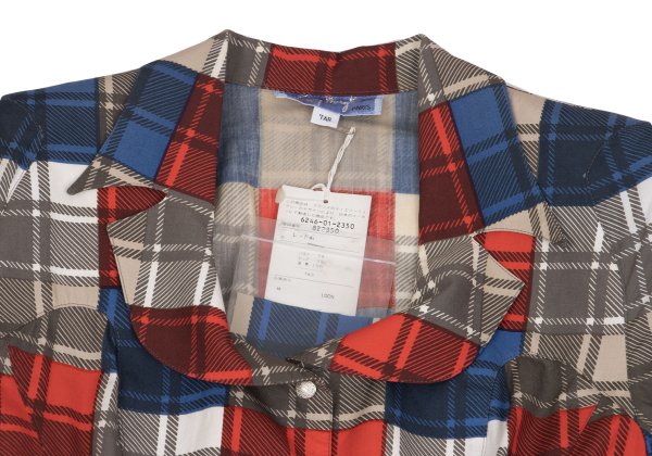 Thierry Mugler Cotton Check Print Dress Multi Size 7AR