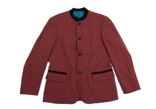 Jean Paul GAULTIER HOMME Wool Mao Jacket Bordeaux Size 48
