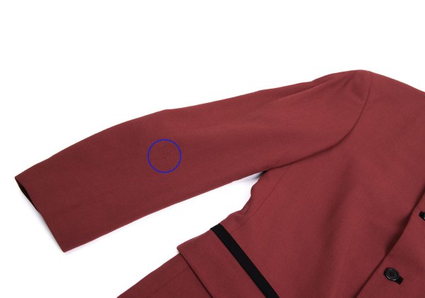 Jean Paul GAULTIER HOMME Wool Mao Jacket Bordeaux Size 48