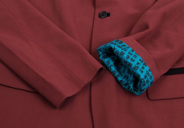 Jean Paul GAULTIER HOMME Wool Mao Jacket Bordeaux Size 48