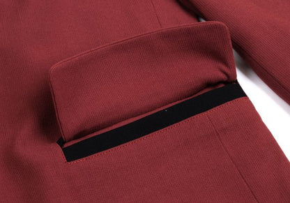 Jean Paul GAULTIER HOMME Wool Mao Jacket Bordeaux Size 48