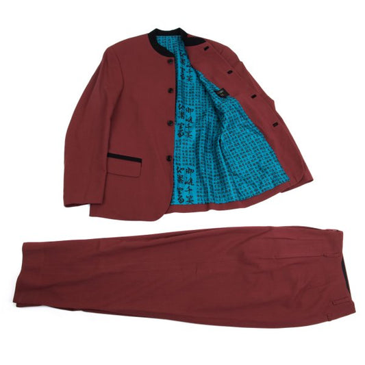 Jean Paul GAULTIER HOMME Kanji Lining Suit Red Size 48